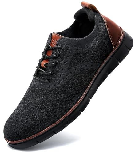 LEZTA Men's Casual Dress Sneakers Business Lightweight Oxfords Arch Support Walking Shoes