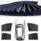 4 Stück Auto-Vorhänge, Plissee, Privatsphäre, Saugnapf, magnetisch, Auto-Zubehör, blockiert Licht zum Stillen, Nickerchen, Umziehen der Kleidung, Camping (schwarz) (Keine Führungsschiene)