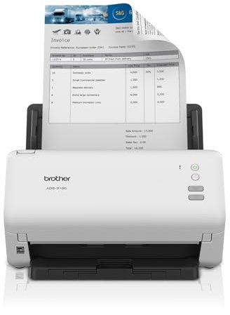 Brother ADS-3100 High-Speed Desktop Scanner | Compact with Scan Speeds of Up to 40ppm (Renewed Premium)