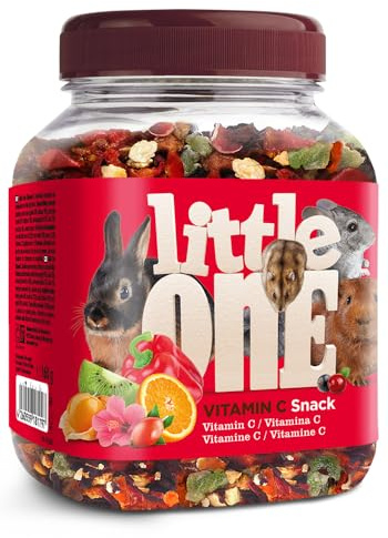 Little One Vitamin C Snack | 160 g | Complément Alimentaire pour rongeurs et Lapins Nains | Composé d’Un mélange de Baies, Fruits et légumes | Contient de la Vitamine C