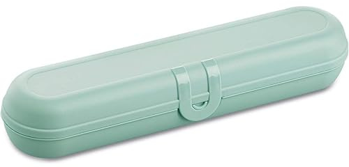 Koziol KLIKK Besteck-Etui ohne Besteck, Besteckbox to go, Outdoor Besteck-Behälter für Camping, Reise | Wiederverwendbare Besteck-Verpackung, Bestecktasche, Besteckdose (Organic Turquoise)