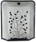 VD® Classic Rectangular Fireplace Spark Guard With Leaf Detail, Metal, Black Mesh with Solid black frame& ring handle Fireguard Open Fire,Stove|Embers. A safety must-have for the home 61 x 54cm