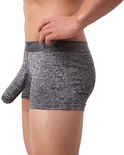 Foweknow Elephant Nose Boxer Shorts Men's Bulge Pouch Underwear Sexy Panties Underpants Men Breathable Lightweight Retro Shorts Lingerie for Sex Trunks Stretch Comfortable Retro Pants