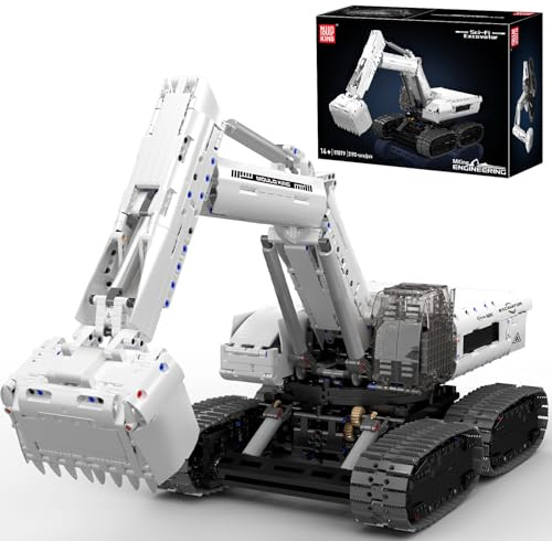 Mould King Technic Pelleteuse Motorisée Télécommandée, Excavatrice à Chenilles avec Application Bluetooth, 3195 Pièces – Modèle Technique pour Adolescents et Adultes 14+
