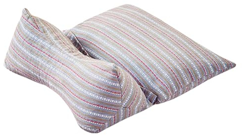 Krmoau Almohadas de Alforfón para Dormir - Soporte Cervical con Cáscara de Alforfón - Funda Separable para Hombres y Mujeres en Cama, Sofá, Escritorio, Coche o Avión