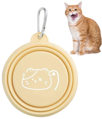 Bol d'eau Pliable pour Chien : Bols Pliables pour Chiens de Voyage Portables pour Chat | Arrosage de Plat avec catabiner Pet Adventure Companion