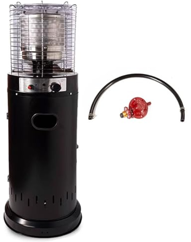 Parasol Chauffant Chauffage Terrasse Pellet Chauffage Exterieur Intérieur Et Extérieur Sol 2000 W Fabriqué en Acier Inoxydable Avec Écran De Protection