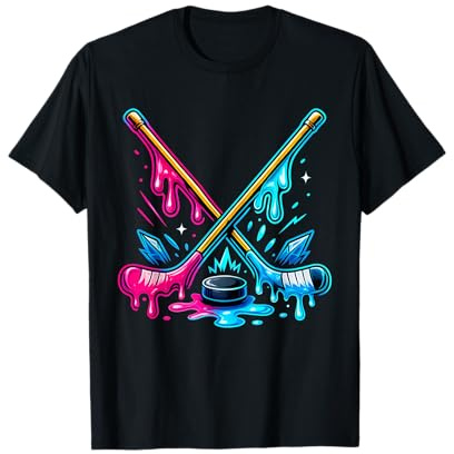 Jugador de Hockey sobre Hielo Goteo de Helado Jóvenes Niños y niñas Camiseta