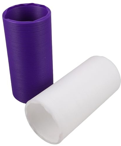 SHINEOFI Túnel para Hámster y Animales Pequeños 2 Piezas, Tubo Expandible de Plástico Color Claro y Morado, Túnel de Escondite y Ejercicio para Conejillos de Indias, Jerbos y Chinchillas,