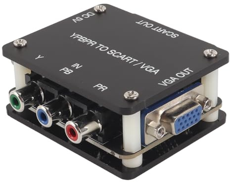 Ticha YUV till RGBS YPbPr till SCART YPbPr till VGA-videokonverter för spelkonsol, Set-Top-Boxar, RGBS till färgskillnadskomponent Transcoder