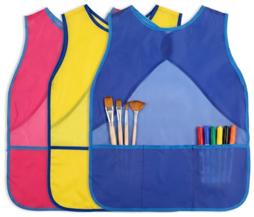 YQQYG 3 Pcs Kids Painting Apron, Waterproof Smocks for Kids