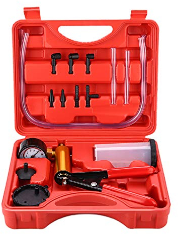 Bremsentlüftungswerkzeug, Bremsentlüftungsvakuumpumpe, für Kraftfahrzeuge und Motorräder, professionelles Bremsentlüftungswerkzeug mit Vakuummeter (120 ml), Vakuumpumpentester