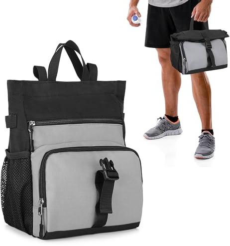 PGmoon Chalk Bag für Anfänger und Fortgeschrittene, großer Magnesiabeutel zum Klettern und Bouldern mit Aluminium Folien Futter, Magnetverschluss, mehrere Taschen, 2 Pinselhalter (Patent Design)