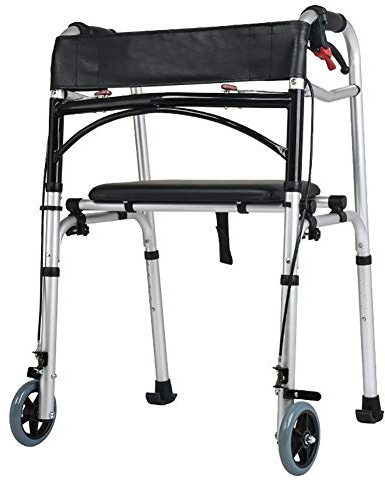 Rollator Med Justerbar Höjd, Hopfällbar Rollator Med Hjul Och Bromsar, Lätt Rullstol Utomhus, För Äldre Kvinnor