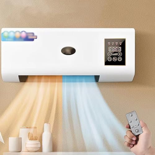 Mini Air Conditioner with Remote Control - Wall Mounted, 8h Timing, Cool & Warm, Heater for Tent, Bedroom, Living Room, Office