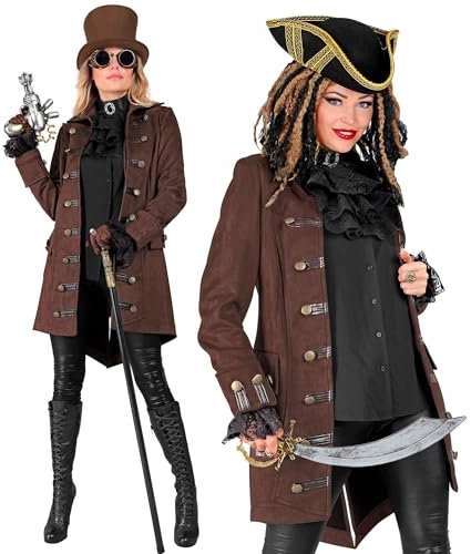 W WIDMANN MILANO Party Fashion - Historischer Mantel für mehrere Charaktere, Pirat, Steampunk, Faschingskostüme