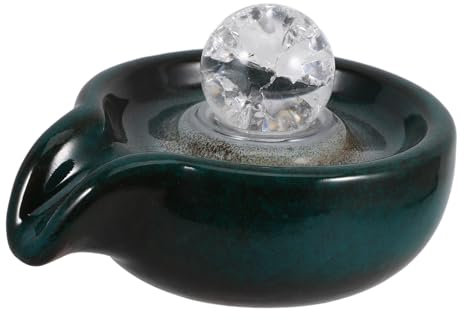 OSOLADY Accesorio De Fuente De Jardín De Cerámica Salida De Agua para Fuente Al Aire Repuesto para Cascada De Jardín Decoración De Agua para Espacios Interiores y Exteriores Esfera