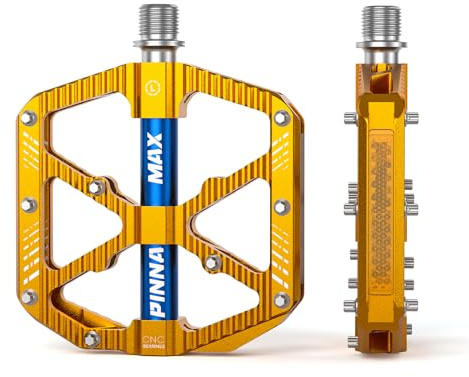 PINNAMAX MTB, pedali per bicicletta, in alluminio CNC, 3 cuscinetti sigillati, antiscivolo, pedali per mountain bike, BMX, e-bike, bici da corsa