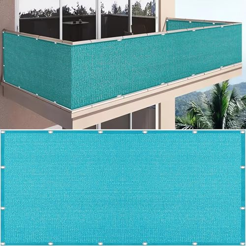 SDLLG Rete frangivista per recinzione, protezione solare con occhielli in HDPE, 1 m x 3 m, 180 g/㎡, resistente alle intemperie, per giardino, balcone, campo sportivo (blu2)