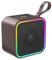 Altavoz portátil Bluetooth, altavoz inalámbrico de cuero Bluetooth 5.3 con luces, sonido estéreo de alta fidelidad, altavoz pequeño con micrófono integrado, 10 horas de reproducción, a prueba de polvo