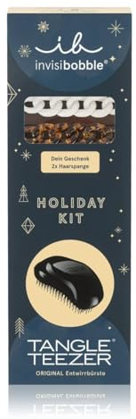 Ib-Tt Xmas Modern Beauty Set Incluye Un Tangle Teezer Original Panther Negro Y Un Carpa Barrette demasiado Glam para dar una maldita salud y cuidado personal