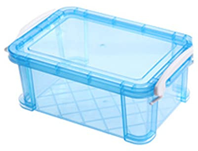 Clear Index Card Organizer 7.3'' X 5'' X 4'' For Ideal For Collecting Notecards Cards Photos Recipes Stationeries Index Card Holder Box Large Clear Box Hanging 3x5 With Dividers Holds 300 4 X 6, Blue