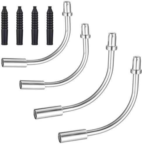 Giantree Fahrrad V Bremsnudelkabel, 90° und 110° Fahrrad Biegung Führungsrohr Bremsbacken V brake mit Endkappen Bremszug Schutzrohr Set für Fahrrad Bremszug (Stil 1)