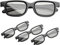 4Pcs 3D Glasses for Cinema, Black Universal 3D Glasses Passive 3D Glasses 3D TV Glasses 3D Sunglasses for Childrens Adults Home Cinema Theater TV Game 3d Print Magazines Comic Books Anaglyph Photos