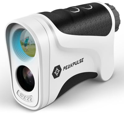 PEAKPULSE Golf Range Finder, 1700 Yards Rangefinder with Slope Compensation Switch, Height Measurement and Horizontal Distance, 6X Magnification, Flag Pole Locking Vibration
