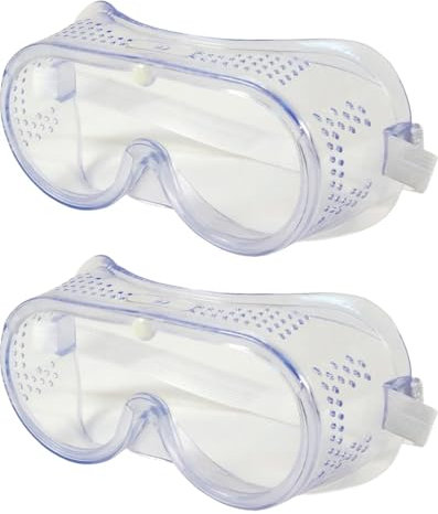 Genérico Pack de 2 Gafas de Protección/Gafas de Seguridad Contra el Polvo, manchas y agentes contaminantes/Gafas de Protección/Gafas de Seguridad Para Trabajo/Gafas Para Carpintería Goma