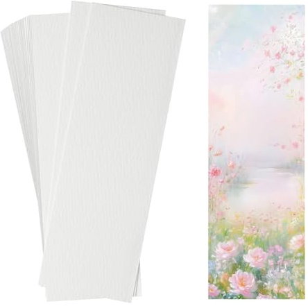 30Pcs Watercolor Paper Blank Bookmarks 1.9 x 7.8 White 140lb Heavyweight Watercolor cardstock Books Gift Bookmarks Painting Drawing DIY Craft for Kids Student