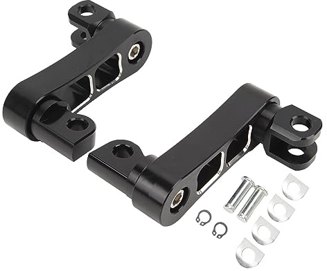 Mulcort Soporte de extensión de pinza de pie resistente ajustable, ajustable de 360° para Touring Male Mount Piquetas, clavija de carretera, alivia la presión de rodilla y coxis (negro blanco)