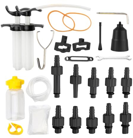 Hydraulic Bleed Kit - Bike Disc Brake Maintenance Tools, Aluminum Alloy Bicycle Maintenance Bleed Set Steering Systems Lightweight Compact Officin
