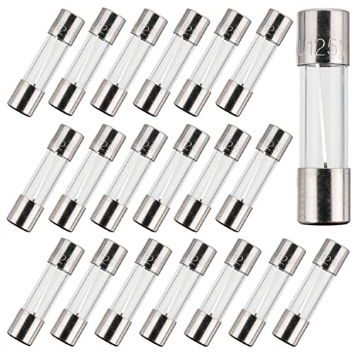 BOJACK F5AL125V 5x20 mm 5 A 125 V fuses 0.2x0.78 Inch 5 amp 125 Volt Fast-Blow Glass Fuses (Pack of 20)