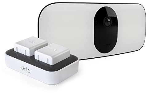 Arlo Pro 3 Outdoor Floodlight Überwachungskamera und Doppelladestation Bundle - schwarz