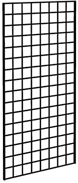 CompleteShopfittings Black Super Heavy Duty Grid Mesh Display Wall Panel Retail Shop Display-4ft High x 2ft Wide-1 Panel