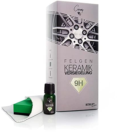 Detailify Felgen Keramikversiegelung Ceramy Felgenversiegelung gegen Bremsstaub, Schmutz, Salz & Wasser Felgenschutz für vereinfachte Wäsche