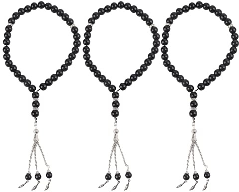 3st muslimska pärlor Bön 33 pärlor Armband Harts Unisex Mala Halsband Buddhistisk Stretch Armband Rosenkrans Dyrkan 10 mm Diameter Religiös Rosenkrans Dekoration