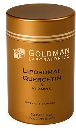 Liposomal Quercetin - Goldman Laboratories - 30 cápsulas vegetales con vitamina C - Antioxidante - Antiinflamación - Inmunidad