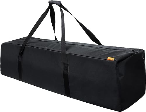 115L Sac de Sport Grand Capacité pour Homme et Femme, Tres Grand Sac de Voyage résistant à l'eau Pliable avec Fermeture Eclair Améliorée, 600D Tissu Oxford Sacs à Bagages de Stockage, Solide, Noir