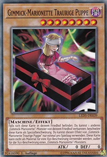 LED5-DE039 - Gimmick-Marionette Traurige Puppe - Common - Deutsch - Legendary Duelists: Immortal Destiny - mit LMS Trading Fieldcenter-Karte Yugioh