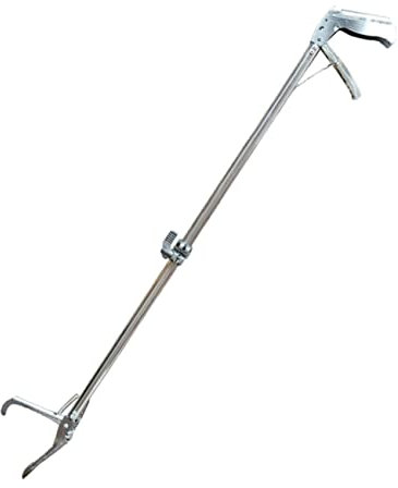 Garneck Stainless Steel Non-Slip Crab Clamp and Long Grilling Tongs Thickened Straight Tip Heavy Duty Seafood Tong for Camping, Barbecue, and Fishing Use