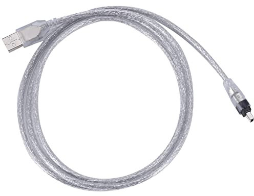 Pesfehhy 1,5 m USB till IEEe 1394 4 Firewire-adapter DV kabelomvandlare för PC-kamera