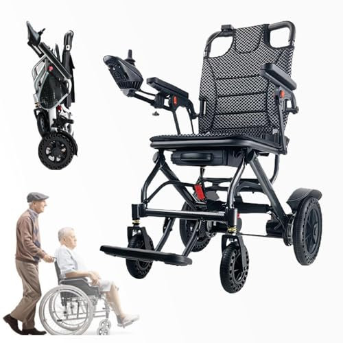 Silla De Ruedas EléCtrica Ligera Para Adultos, Solo 16 Kg, Plegable, De Gran AutonomíA, Motorizada Todoterreno Para Personas Mayores.,6AH