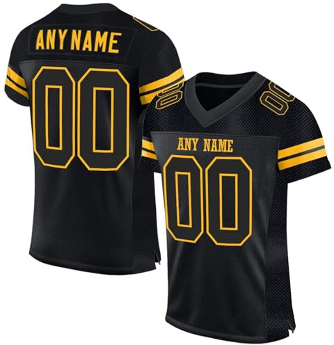 Genérico Camisetas Rugby Personalizadas para Adultos jóvenes y preescolares, Uniforme Fútbol Americano Personalizado con Nombre del Equipo número y Logotipo.