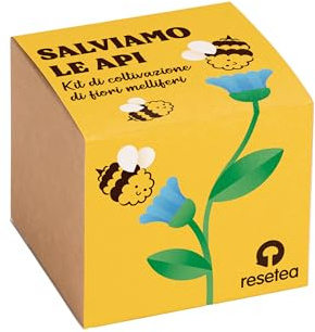 Salviamo le Api | Kit di Coltivazione Fiori Melliferi | Bomba di Semi per Impollinatori | Coltiva Fiori per Api a Casa | Regalo Originale e Educativo