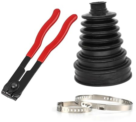 Kit giunti Kit cuffia semiasse divisa, soffietti adesivi per albero motore, universale, con pinze e clip, accessori per attrezzi di riparazione auto(Boot uncut-plier)