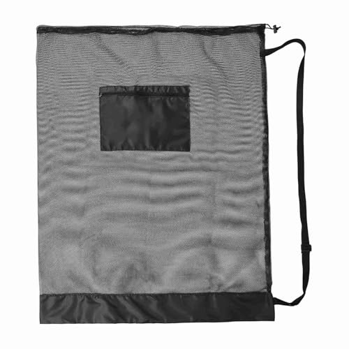 Vroomoto Bolsa de Almacenamiento de Pelotas Bolsa Transporte Pelotas Saco Malla Gran Capacidad con Cordón con Bolsillo Frontal Cremallera Correa Ajustable para (S)