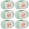 Babywolle - Merino Baby mint (Fb 6045) - 6 Knäuel Baby Wolle mint + GRATIS Label - Babywolle häkeln - Babywolle Merino zum Stricken - 25g/140m - Nadelstärke 2,5-3mm - weiches Babygarn von MyOma