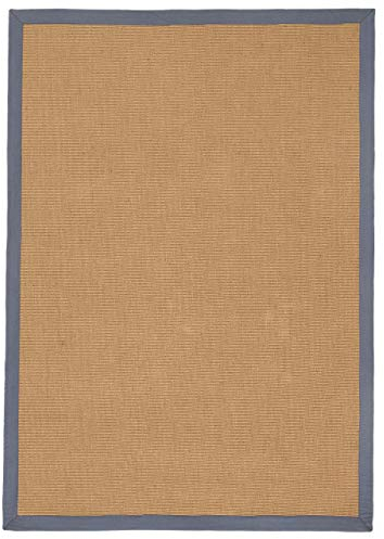 carpetfine Sisalteppich Grau 60x110 cm | Moderner Teppich für Wohn- und Schlafzimmer